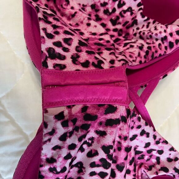 Torrid Women's 42DD Pink Leopard Print Underwire Bra Adjustable Straps - Picture 6 of 7
